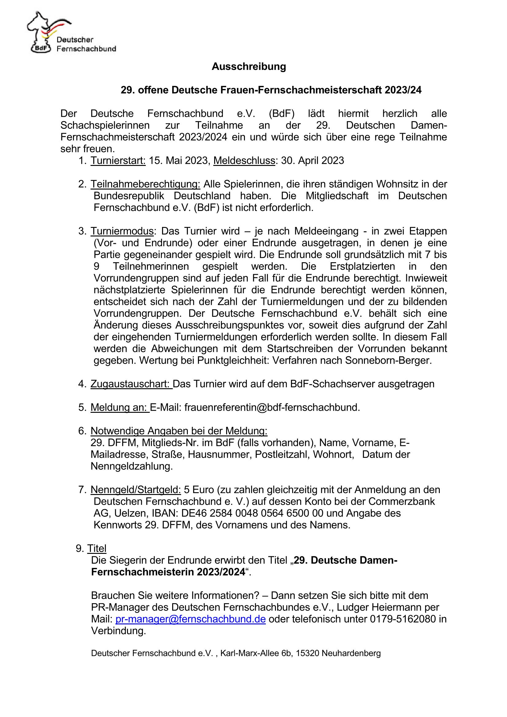 Ausschreibung 29. DFFM bundesweit Page 1