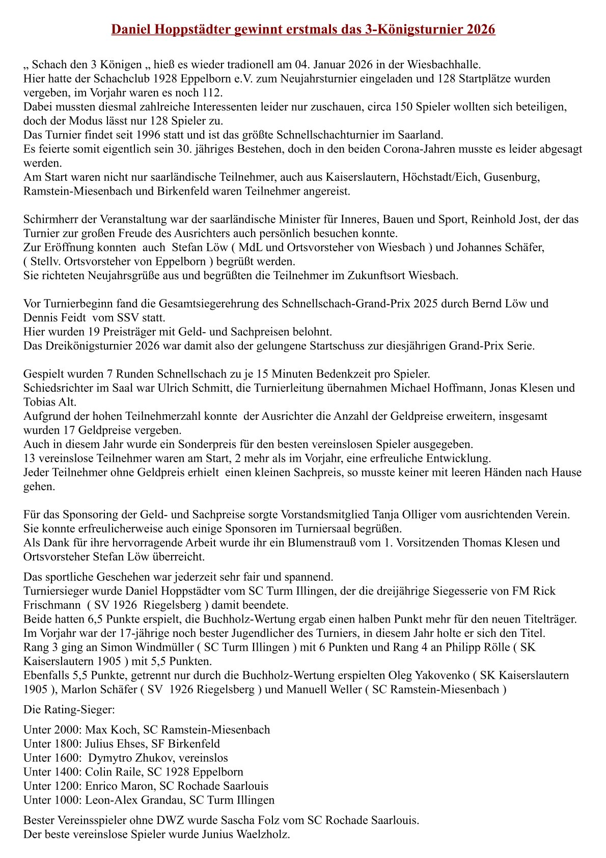 Turnierbericht Eppelborn 26 1